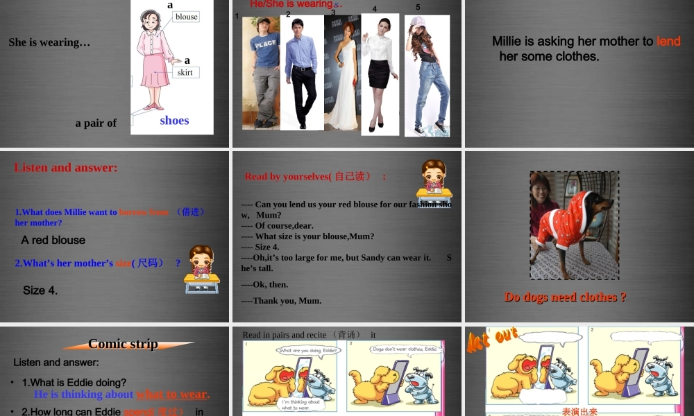 七年级英语上册 Unit 8《Fashion welcome to the unit》课件6 .ppt