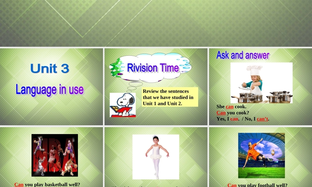 七年级英语下册 Module 2 What can you do Unit 3 Language in use课件 .ppt