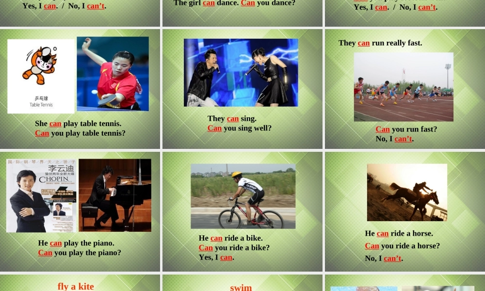 七年级英语下册 Module 2 What can you do Unit 3 Language in use课件 .ppt