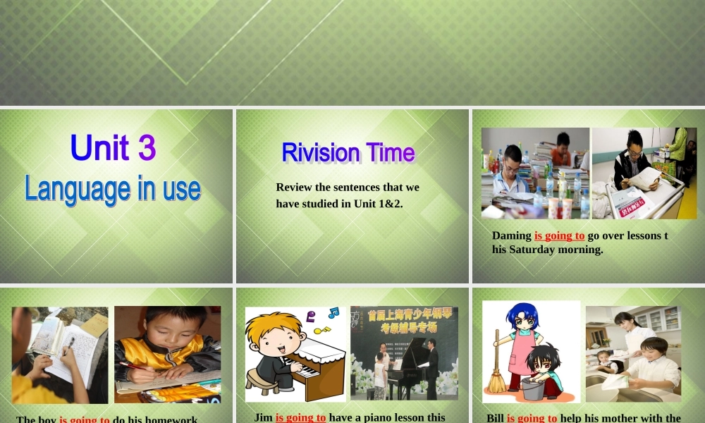 七年级英语下册 Module 3 Making plans Unit 3 Language in use课件 .ppt