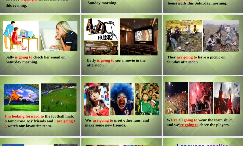 七年级英语下册 Module 3 Making plans Unit 3 Language in use课件 .ppt