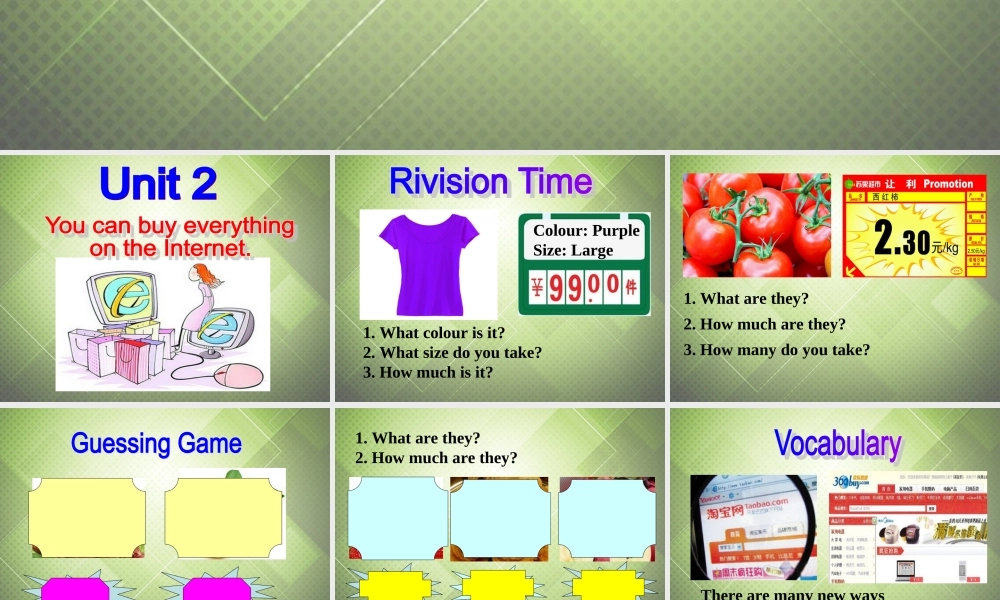 七年级英语下册 Module 5 Shopping Unit 2 You can buy everything on the Internet.课件 .ppt