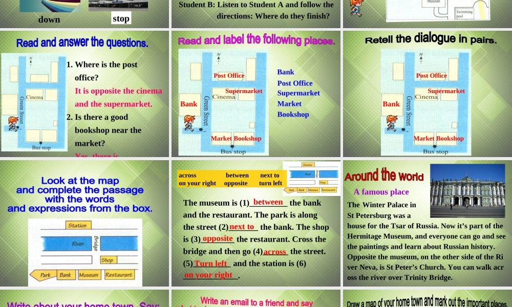 七年级英语下册 Module 6 Around town Unit 3 Language in use课件 .ppt