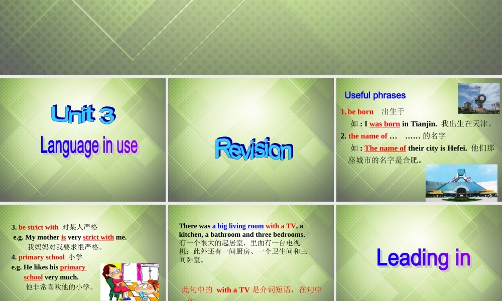 七年级英语下册 Module 7 My past life Unit 3 Language in use.课件 .ppt