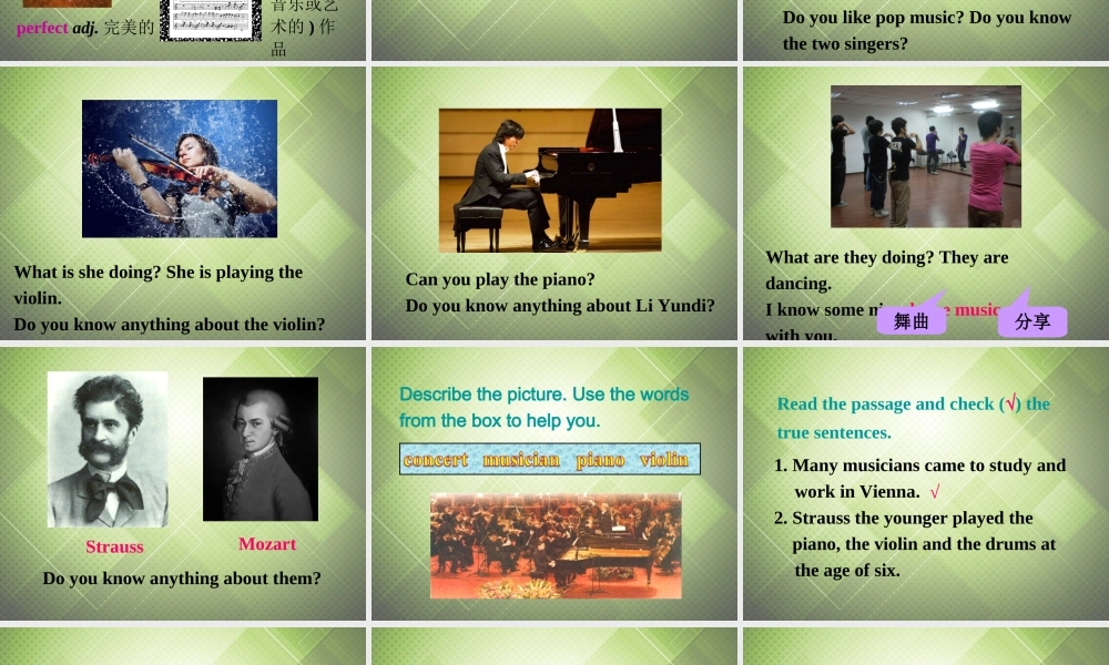 七年级英语下册 Module 12 Western music Unit 2 Vienna is the centre of European classical music.课件 .ppt