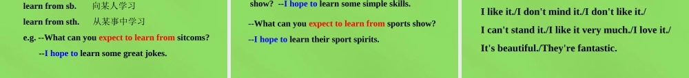 七年级英语下册 Unit 1 Do you want to watch a game show？SectionA（3a-3c）课件 .ppt