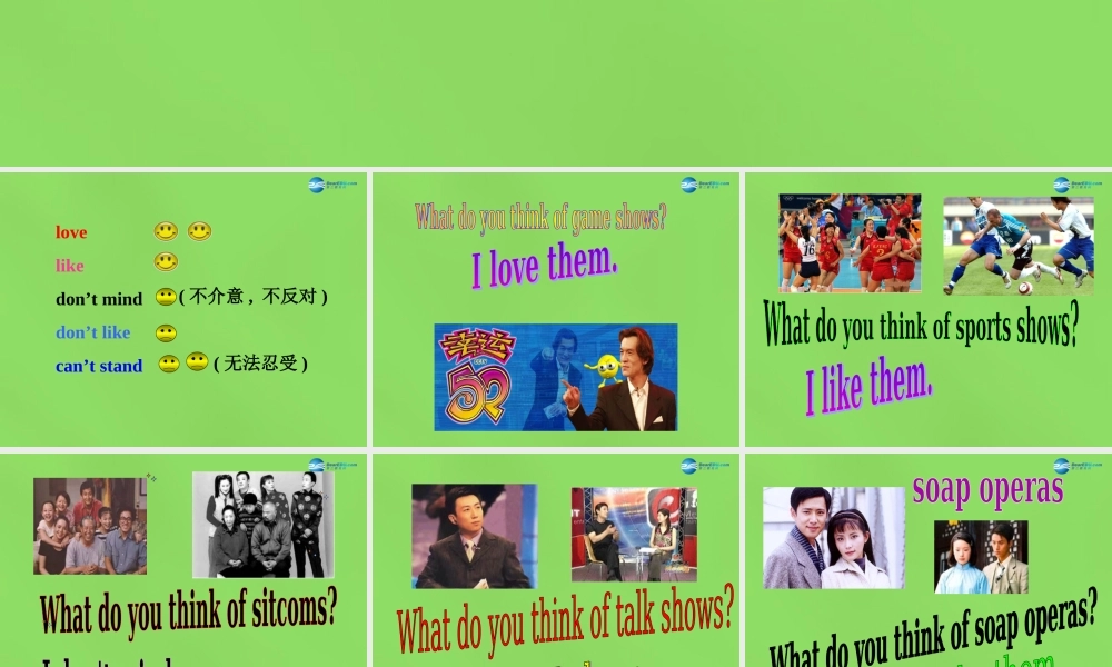 七年级英语下册 Unit 1 Do you want to watch a game show？SectionA-2d课件 .ppt