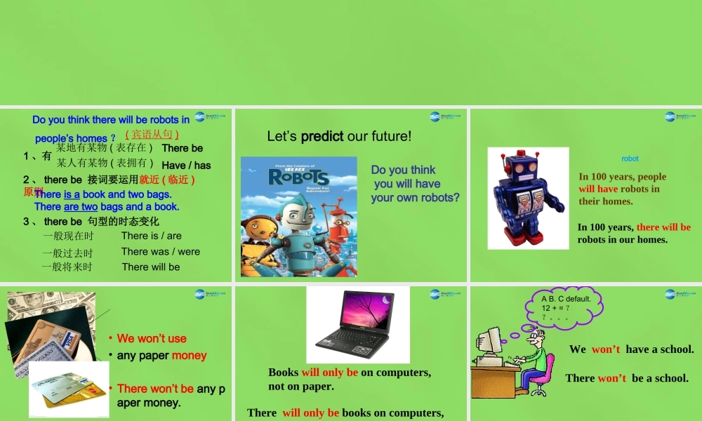 七年级英语下册 Unit 3 Will people have robots？SectionA（2a-2c）课件 .ppt