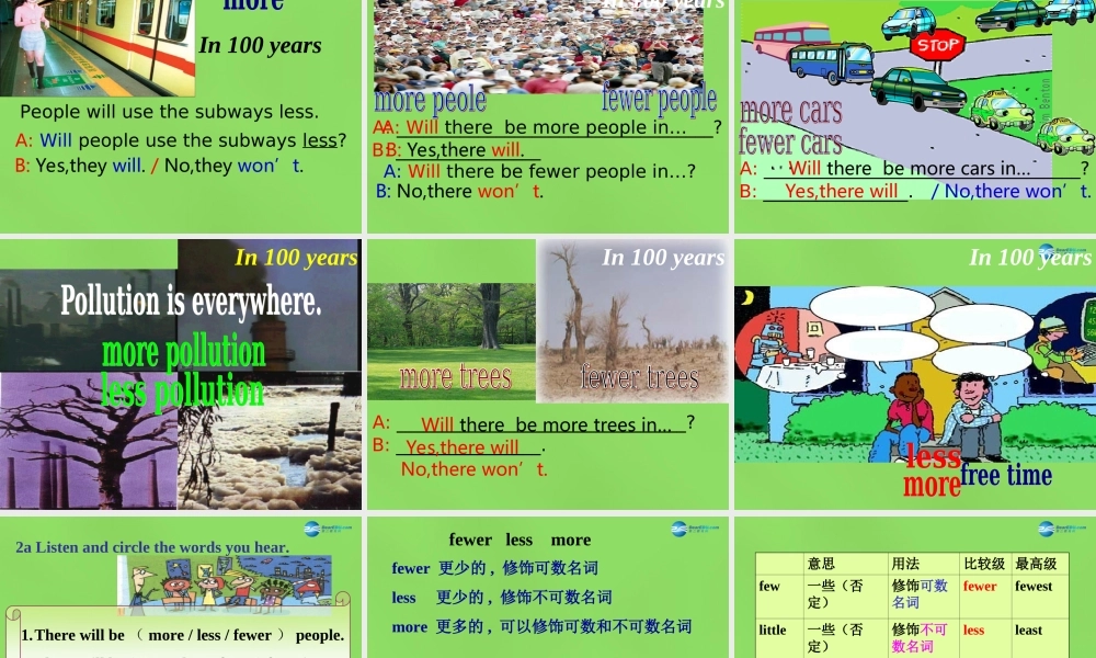 七年级英语下册 Unit 3 Will people have robots？SectionA（2a-2c）课件 .ppt
