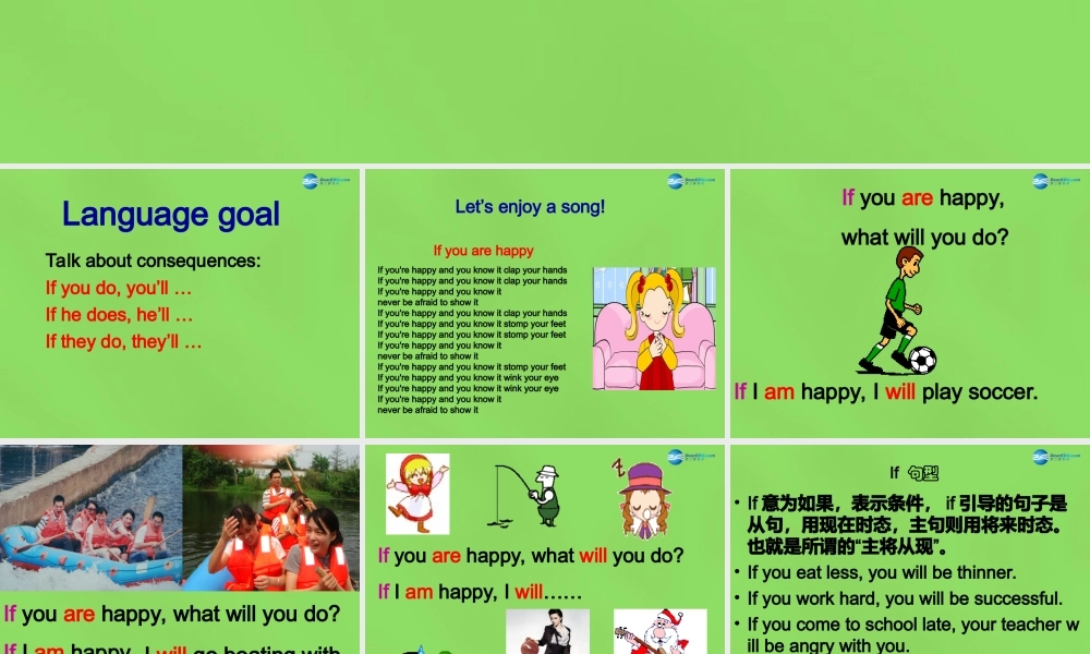 七年级英语下册 Unit 6 If you go to the party, you’ll have a great timeSectionA（1a-1c）课件 .ppt