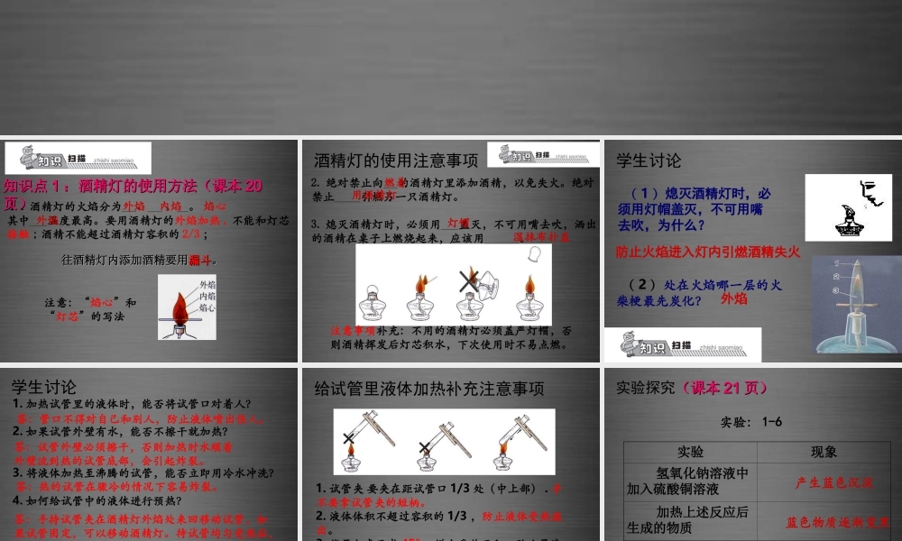 人教初中化学九上《1课题3走进化学实验室》PPT课件 (2).ppt