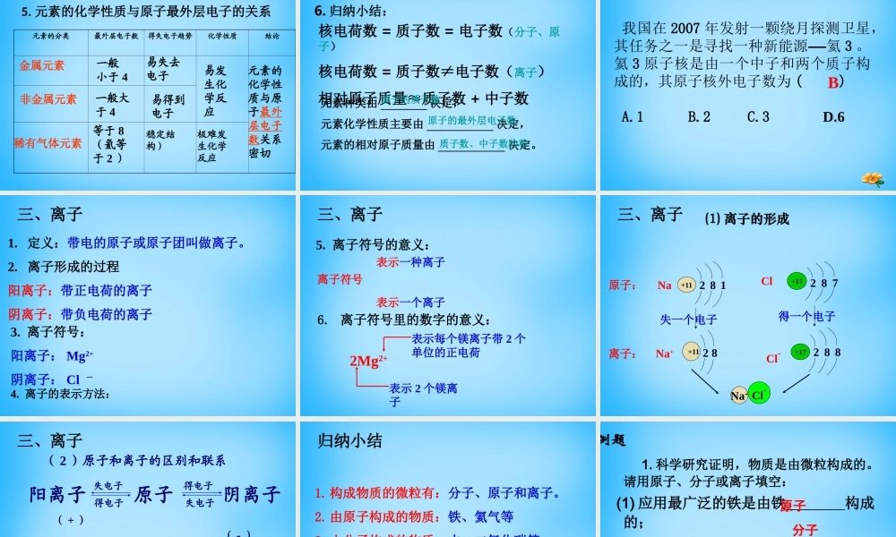 人教初中化学九上《3第三单元物质构成的奥秘》PPT课件 (7).ppt