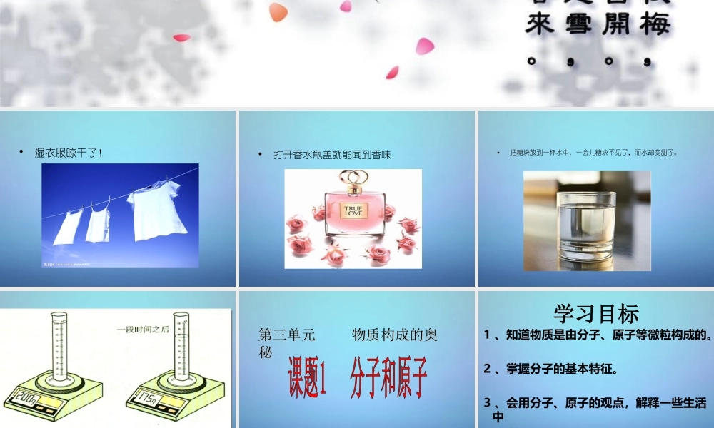 人教初中化学九上《3课题1分子和原子》PPT课件 (5).ppt