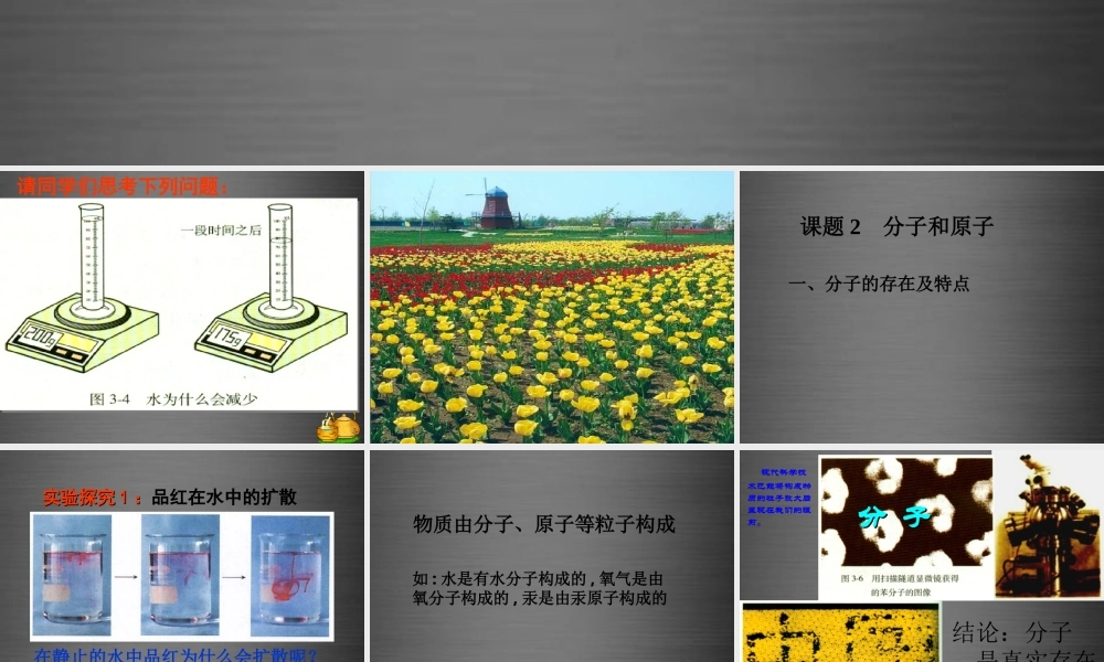 人教初中化学九上《3课题1分子和原子》PPT课件 (21).ppt