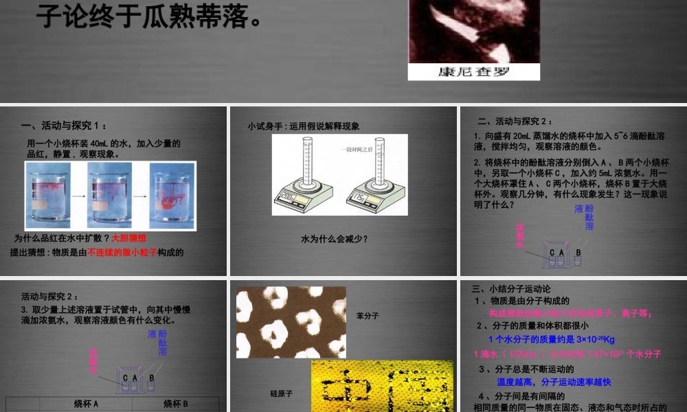 人教初中化学九上《3课题1分子和原子》PPT课件 (24).ppt