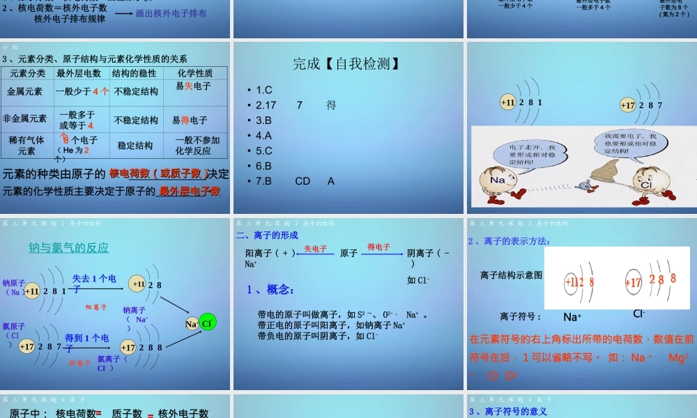 人教初中化学九上《3课题2原子的结构》PPT课件 (13).ppt