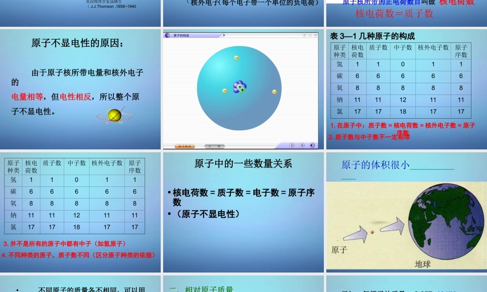 人教初中化学九上《3课题2原子的结构》PPT课件 (9).ppt