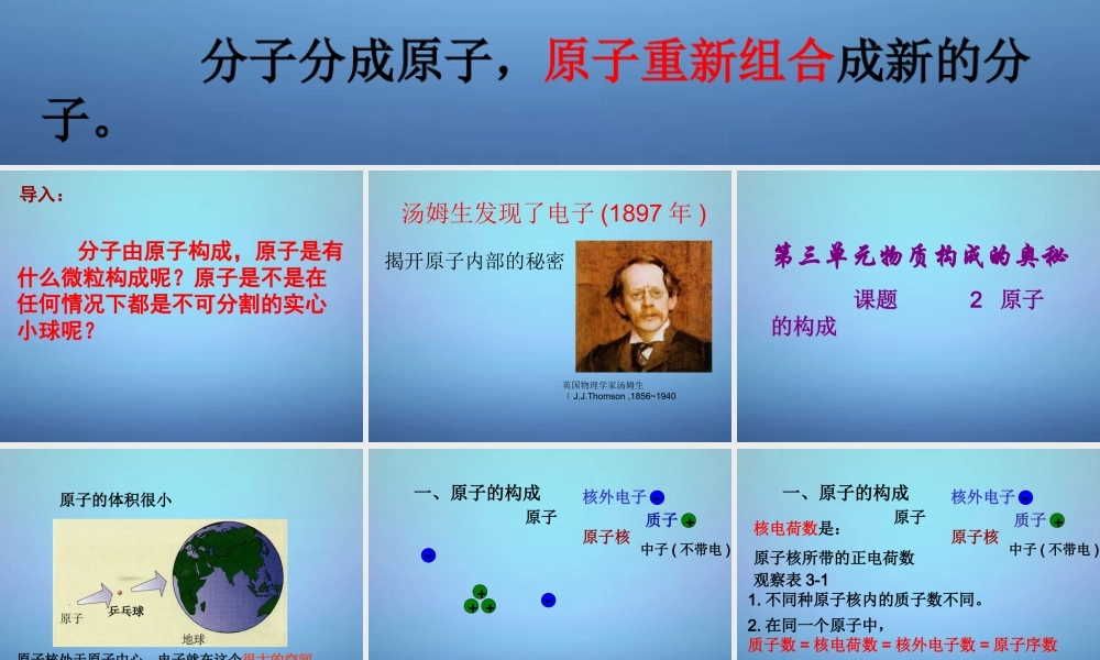 人教初中化学九上《3课题2原子的结构》PPT课件 (11).ppt
