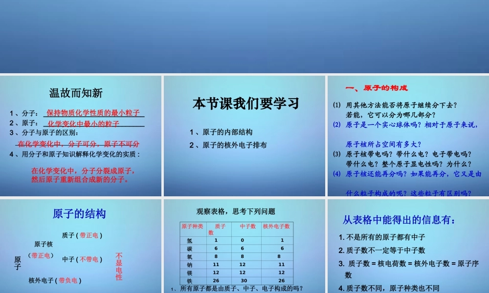 人教初中化学九上《3课题2原子的结构》PPT课件 (16).ppt