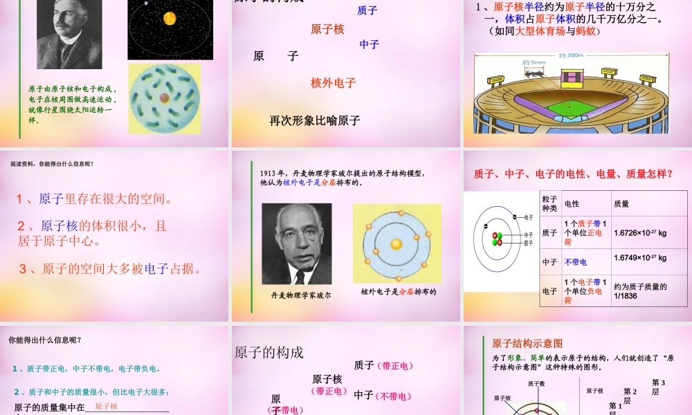 人教初中化学九上《3课题2原子的结构》PPT课件 (26).ppt