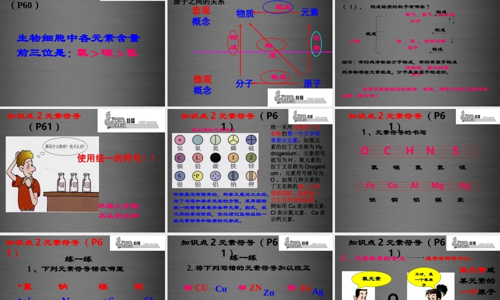人教初中化学九上《3课题3元素》PPT课件 (1).ppt