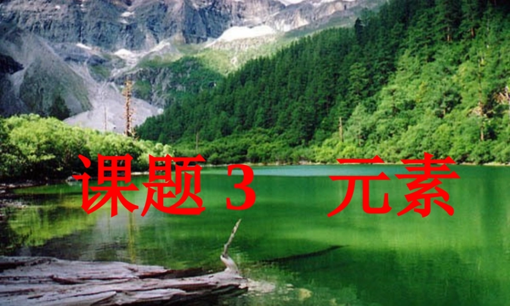 人教初中化学九上《3课题3元素》PPT课件 (10).ppt