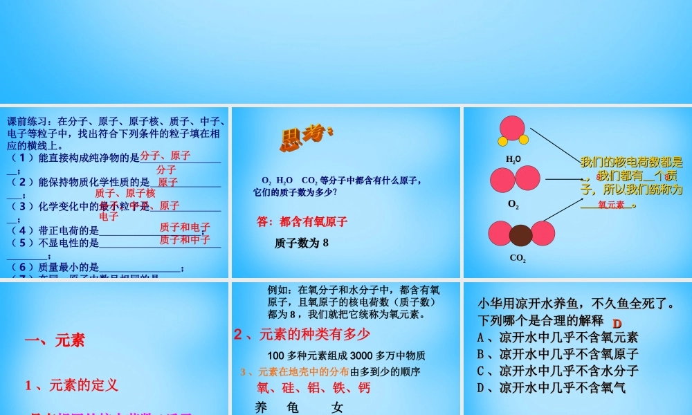 人教初中化学九上《3课题3元素》PPT课件 (17).ppt