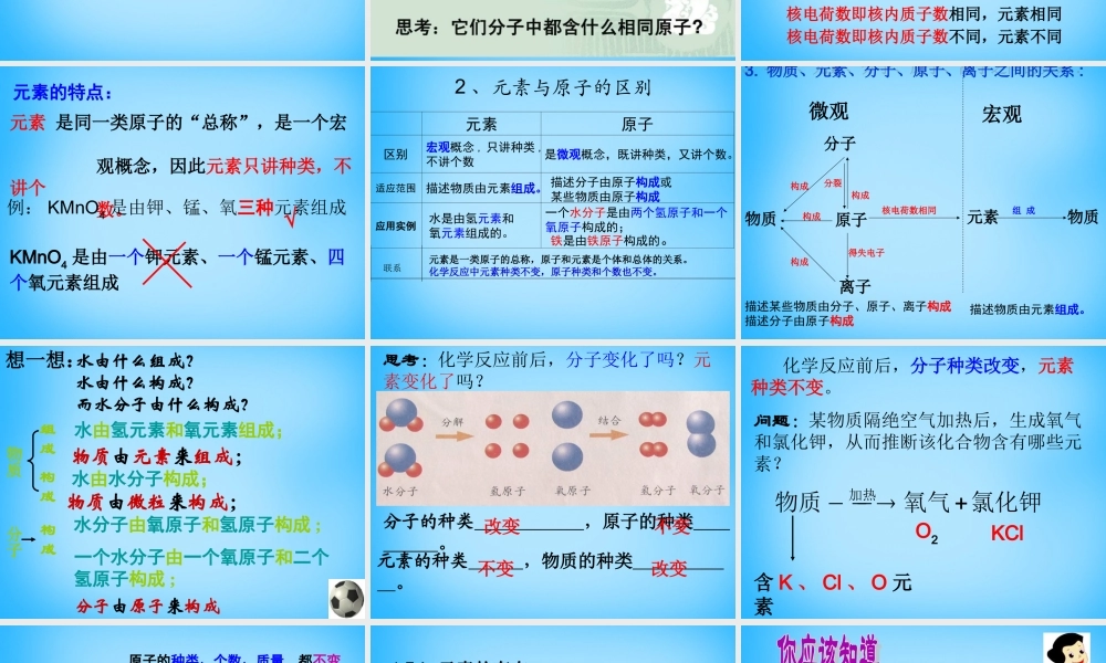 人教初中化学九上《3课题3元素》PPT课件 (18).ppt