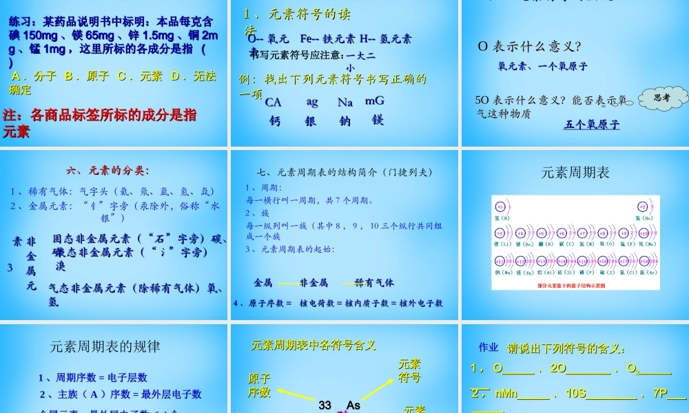 人教初中化学九上《3课题3元素》PPT课件 (19).ppt