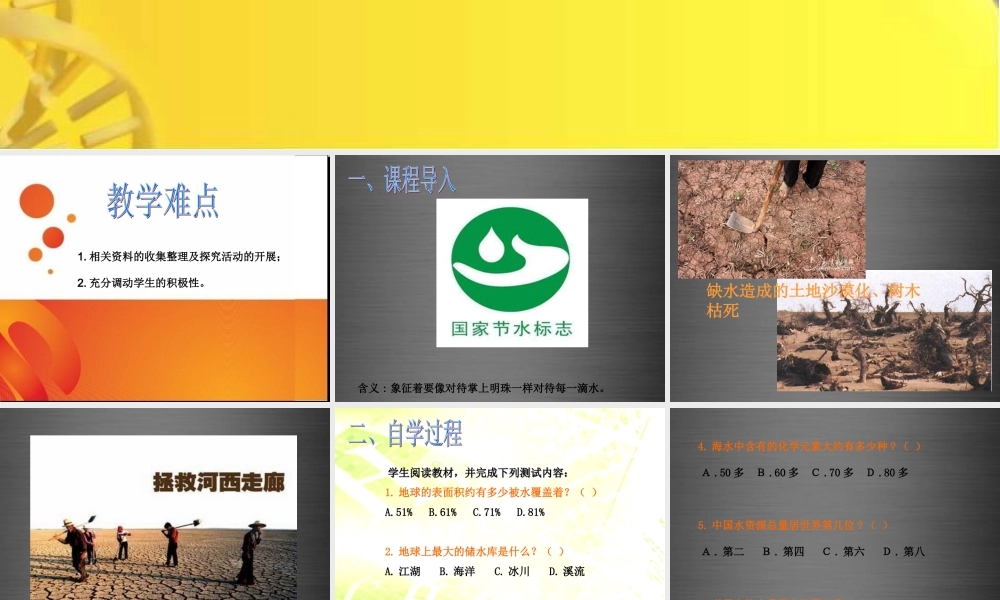 人教初中化学九上《4课题1爱护水资源》PPT课件 (5).ppt