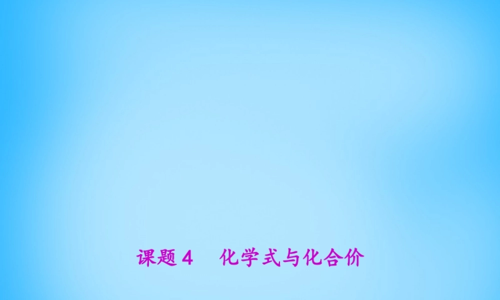 人教初中化学九上《4课题4化学式与化合价》PPT课件 (5).ppt