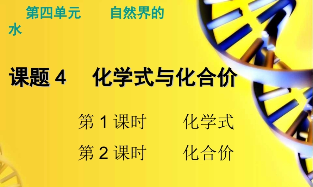 人教初中化学九上《4课题4化学式与化合价》PPT课件 (7).ppt
