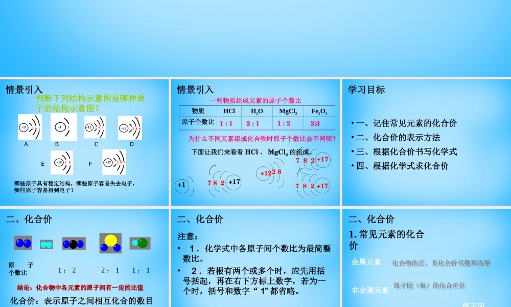 人教初中化学九上《4课题4化学式与化合价》PPT课件 (16).ppt