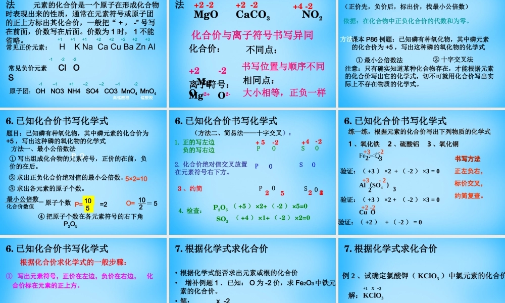 人教初中化学九上《4课题4化学式与化合价》PPT课件 (16).ppt