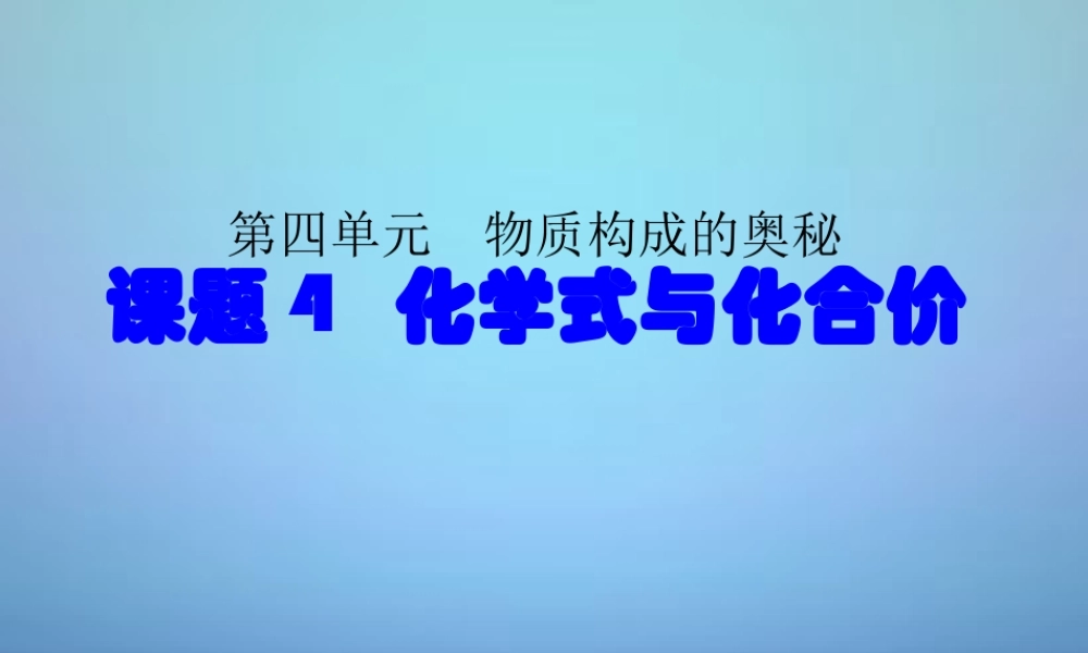 人教初中化学九上《4课题4化学式与化合价》PPT课件 (19).ppt
