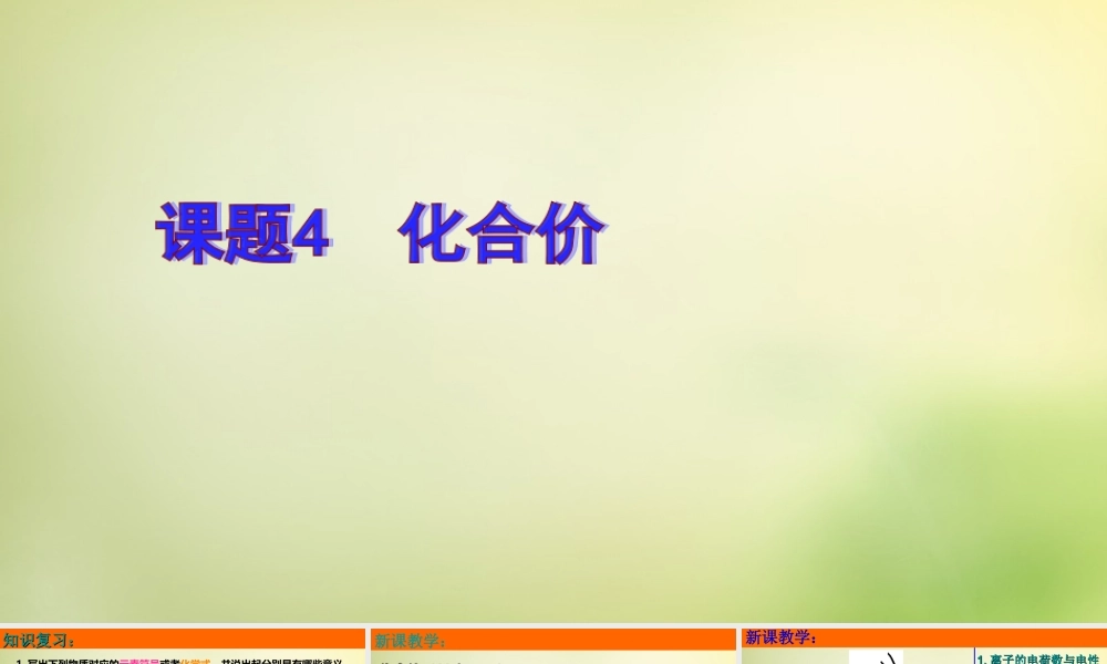 人教初中化学九上《4课题4化学式与化合价》PPT课件 (22).ppt