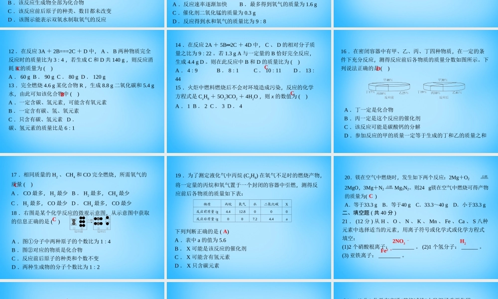 人教初中化学九上《5第五单元化学方程式》PPT课件 (3).ppt