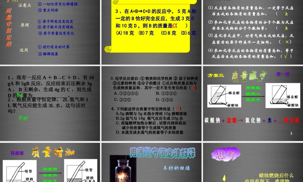 人教初中化学九上《5课题1质量守恒定律》PPT课件 (7).ppt
