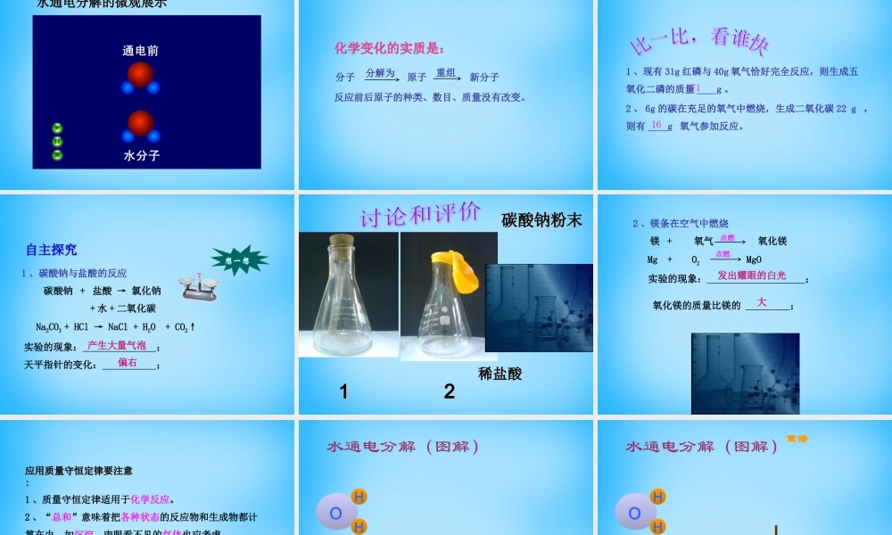 人教初中化学九上《5课题1质量守恒定律》PPT课件 (10).ppt