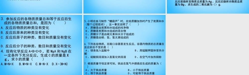 人教初中化学九上《5课题1质量守恒定律》PPT课件 (20).ppt