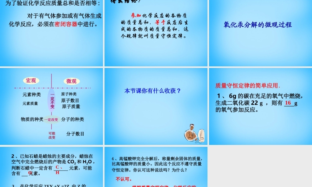 人教初中化学九上《5课题1质量守恒定律》PPT课件 (15).ppt
