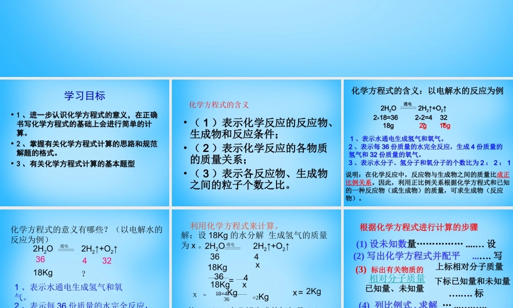 人教初中化学九上《5课题3利用化学方程式的简单计算》PPT课件 (6).ppt