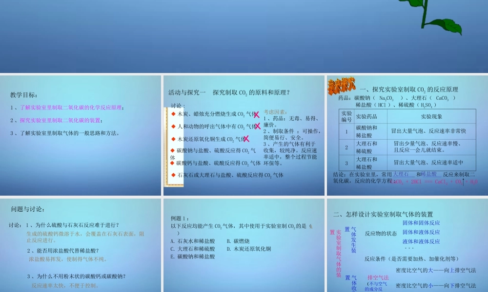 人教初中化学九上《6课题2二氧化碳制取的研究》PPT课件 (5).ppt