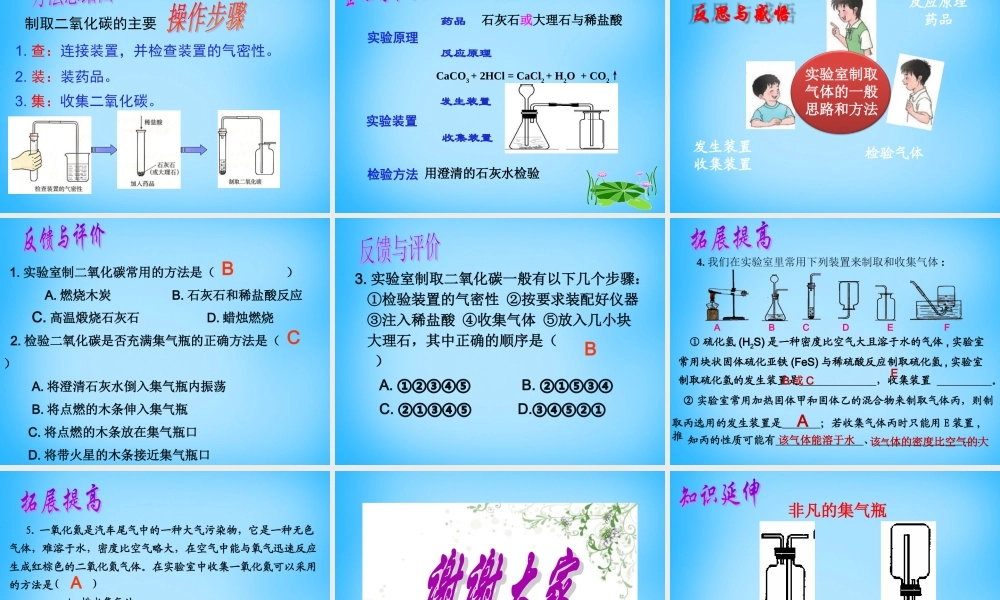 人教初中化学九上《6课题2二氧化碳制取的研究》PPT课件 (10).ppt