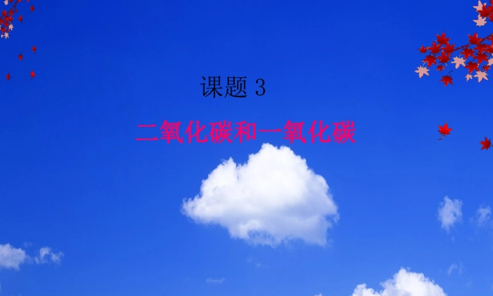 人教初中化学九上《6课题3二氧化碳和一氧化碳》PPT课件 (6).ppt