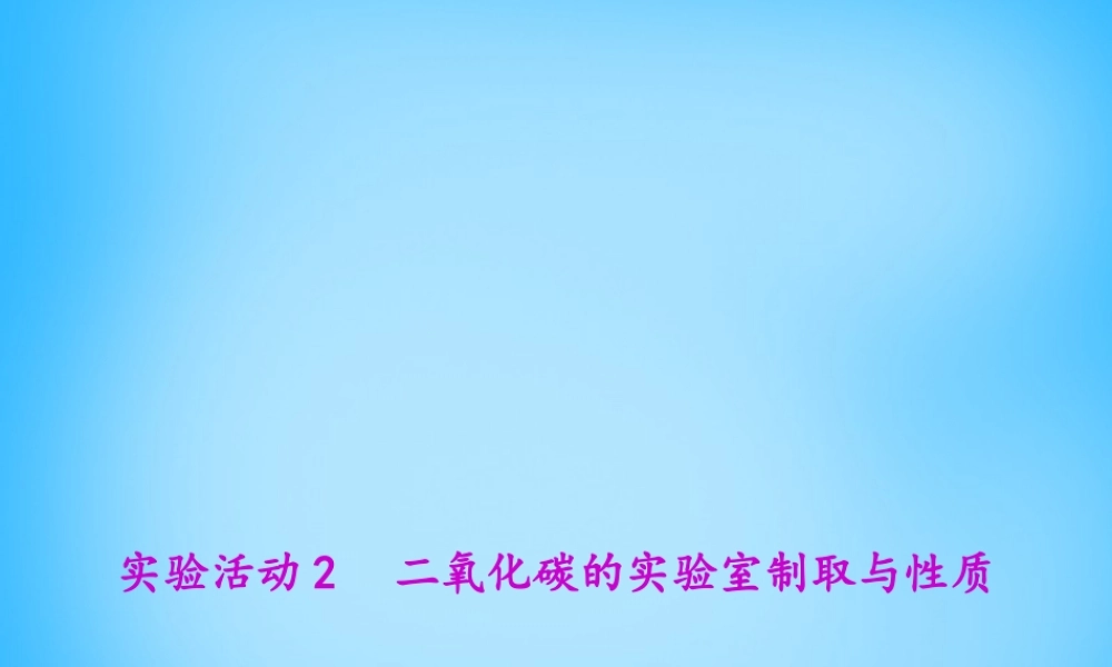 人教初中化学九上《6实验活动2二氧化碳的实验室制取与性质》PPT课件 (1).ppt