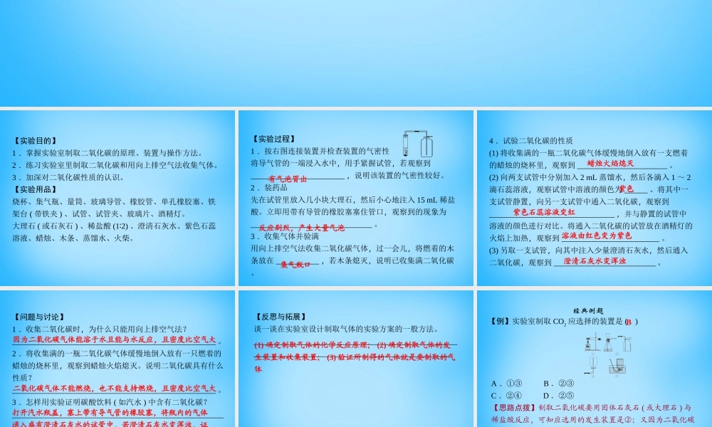 人教初中化学九上《6实验活动2二氧化碳的实验室制取与性质》PPT课件 (2).ppt