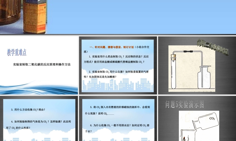 人教初中化学九上《6实验活动2二氧化碳的实验室制取与性质》PPT课件 (3).ppt