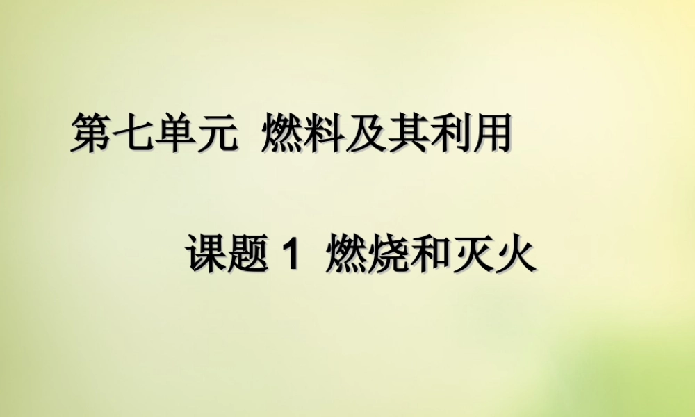 人教初中化学九上《7第七单元燃料及其利用》PPT课件 (8).ppt