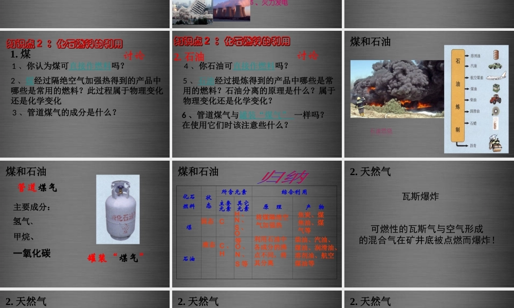 人教初中化学九上《7课题2燃料的合理利用与开发》PPT课件 (1).ppt
